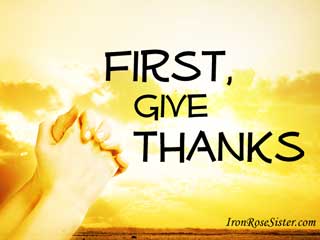 thanks first in prayer